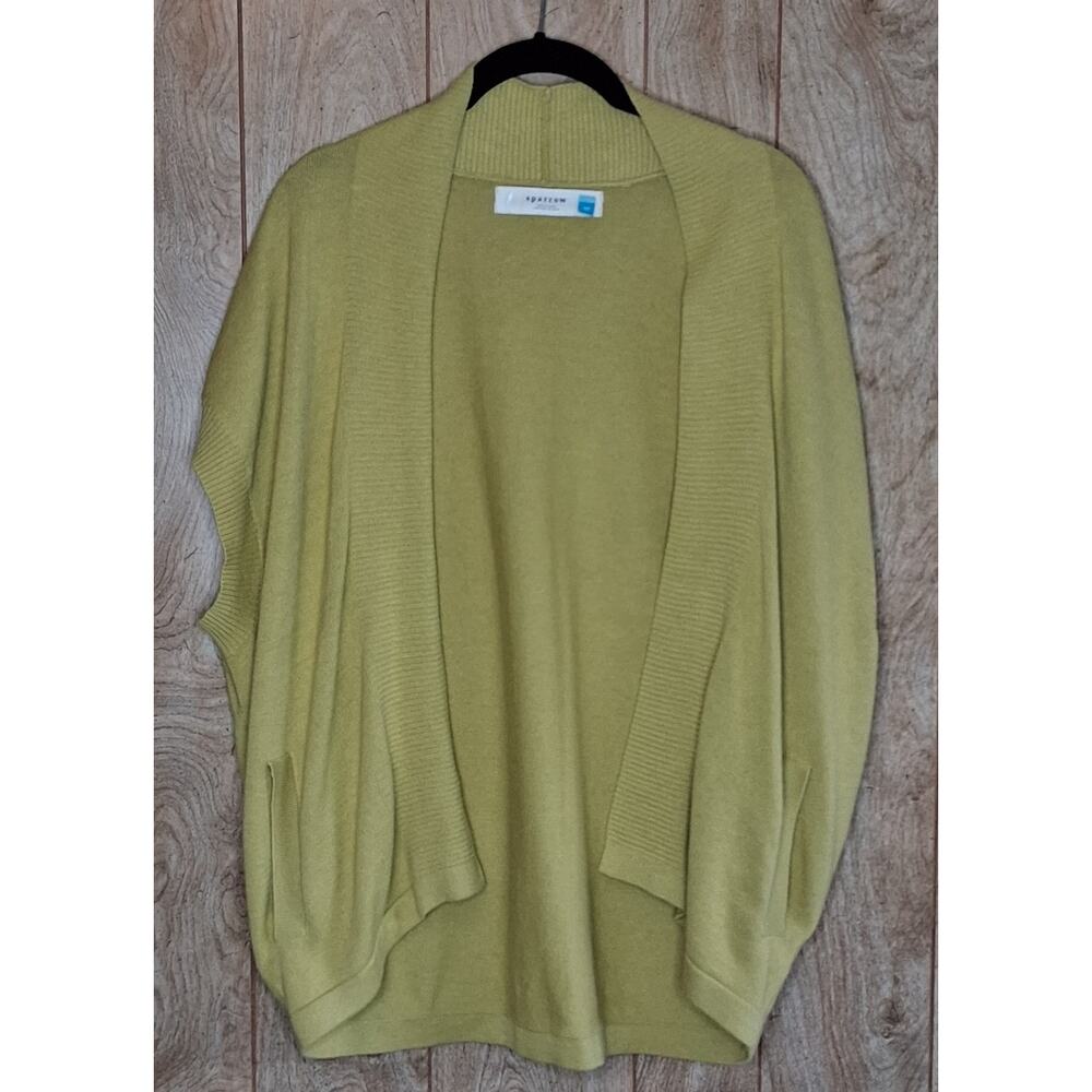 Ladies Anthropologie Sparrow Chartreuse Cardigan Shrug Size Medium
